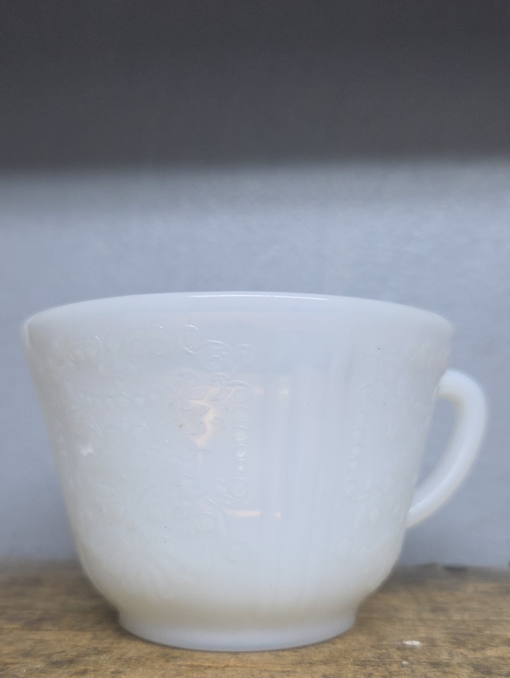 Vintage Macbeth Evans Monax White Depression Glass Cup